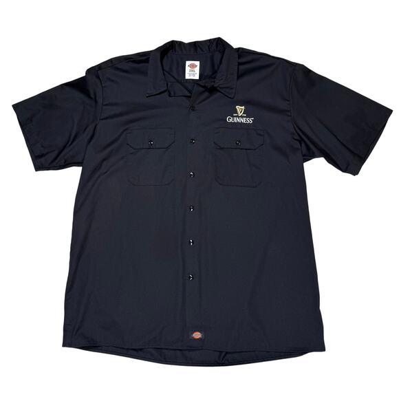 Guiness Beer Mens Button Up Shirt Uniform 2XL Dickies Brand - Picture 1 of 8